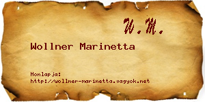 Wollner Marinetta névjegykártya
